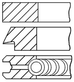 Комплект поршневых колец GOETZE ENGINE 08-371700-00