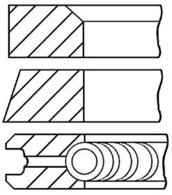 Комплект поршневых колец GOETZE ENGINE 08-325700-00