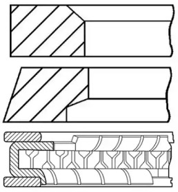 Комплект колец GOETZE ENGINE 08-433700-00