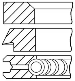 Комплект поршневых колец GOETZE ENGINE 08-436800-00