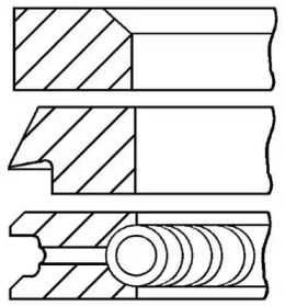 Комплект поршневых колец GOETZE ENGINE 08-203104-00