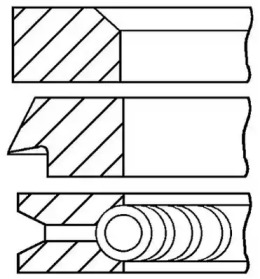 Комплект поршневых колец GOETZE ENGINE 08-307400-00