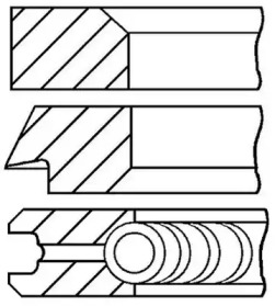 Комплект поршневых колец GOETZE ENGINE 08-437007-00