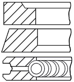 Комплект поршневых колец GOETZE ENGINE 08-337400-00