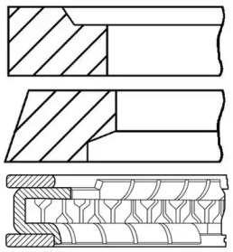 Комплект поршневых колец GOETZE ENGINE 08-786806-00