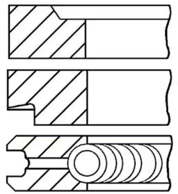 Комплект колец GOETZE ENGINE 08-207200-00