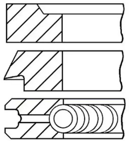 Комплект поршневых колец GOETZE ENGINE 08-741100-00