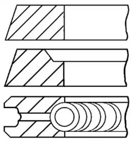 Комплект поршневых колец GOETZE ENGINE 08-501800-00