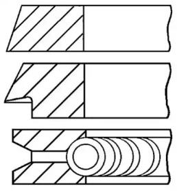 Комплект поршневых колец GOETZE ENGINE 08-326100-00