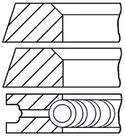 Комплект поршневых колец GOETZE ENGINE 08-325300-00