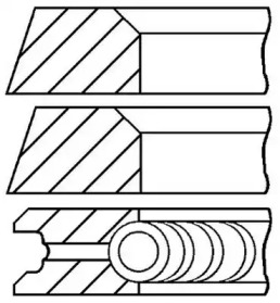 Комплект поршневых колец GOETZE ENGINE 08-320300-10