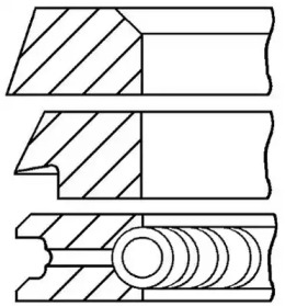 Комплект поршневых колец GOETZE ENGINE 08-320000-10