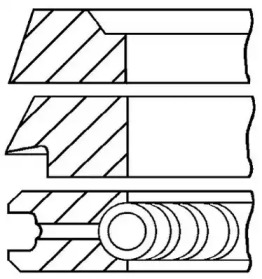 Комплект поршневых колец GOETZE ENGINE 08-182400-10