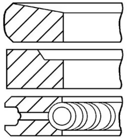 Комплект поршневых колец GOETZE ENGINE 08-431700-00