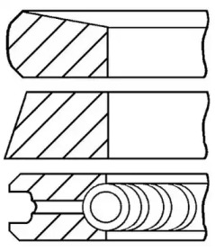 Комплект поршневых колец GOETZE ENGINE 08-443100-00