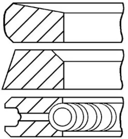 Комплект поршневых колец GOETZE ENGINE 08-113500-00