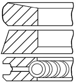 Комплект поршневых колец GOETZE ENGINE 08-422000-00