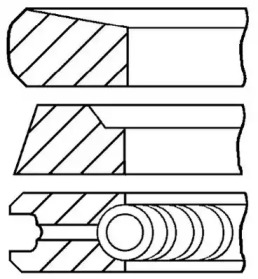 Комплект поршневых колец GOETZE ENGINE 08-436100-00