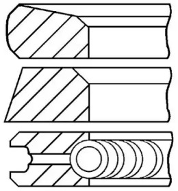 Комплект поршневых колец GOETZE ENGINE 08-123700-00