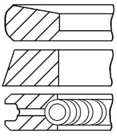 Комплект поршневых колец GOETZE ENGINE 08-374300-00