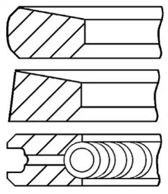 Комплект поршневых колец GOETZE ENGINE 08-287107-00