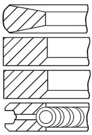 Комплект поршневых колец GOETZE ENGINE 08-520900-00