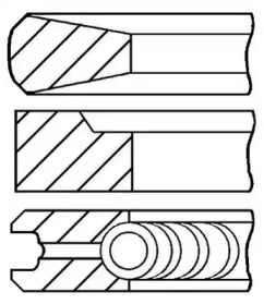 Комплект поршневых колец GOETZE ENGINE 08-337500-00