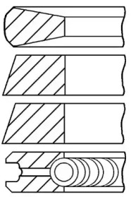 Комплект поршневых колец GOETZE ENGINE 08-207800-10