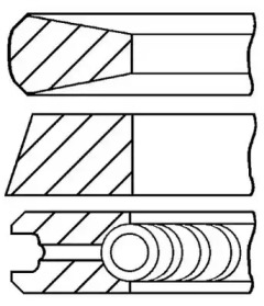 Комплект поршневых колец GOETZE ENGINE 08-424000-00