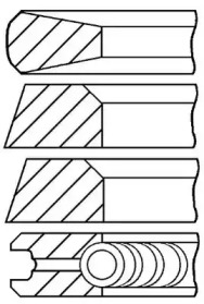 Комплект поршневых колец GOETZE ENGINE 08-782800-00