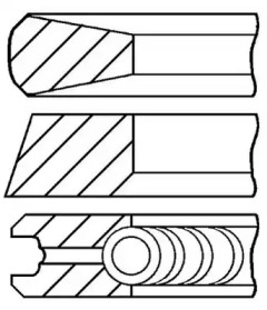 Комплект поршневых колец GOETZE ENGINE 08-436700-00