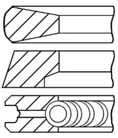 Комплект поршневых колец GOETZE ENGINE 08-440600-00