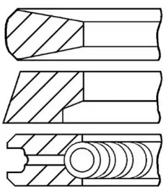 Комплект поршневых колец GOETZE ENGINE 08-520200-00