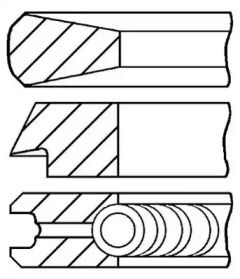 Комплект поршневых колец GOETZE ENGINE 08-433607-00