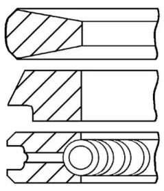 Комплект поршневых колец GOETZE ENGINE 08-434100-00