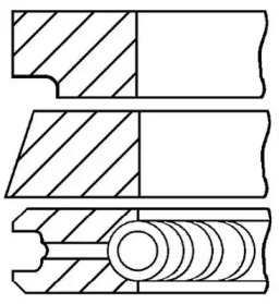 Комплект поршневых колец GOETZE ENGINE 08-145406-00