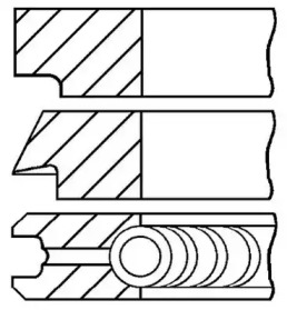 Комплект поршневых колец GOETZE ENGINE 08-145306-00