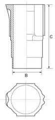 Гильза цилиндра GOETZE ENGINE 14-000320-00