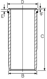 Гильза цилиндра GOETZE ENGINE 15-459350-00