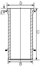 Гильза цилиндра GOETZE ENGINE 15-608890-00