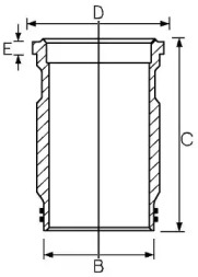 Гильза цилиндра GOETZE ENGINE 15-457590-00