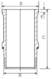Гильза цилиндра GOETZE ENGINE 14-636590-00