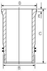 Гильза цилиндра GOETZE ENGINE 15-480450-00