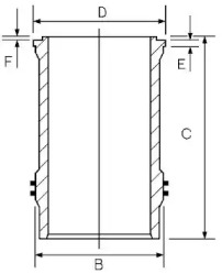 Гильза цилиндра GOETZE ENGINE 14-374980-00