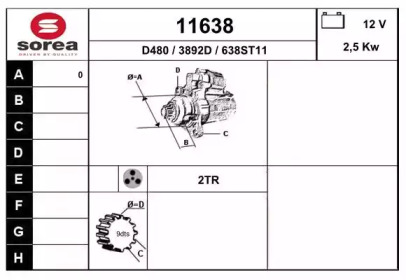 Стартер EAI 11638