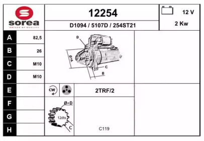 Стартер EAI 12254