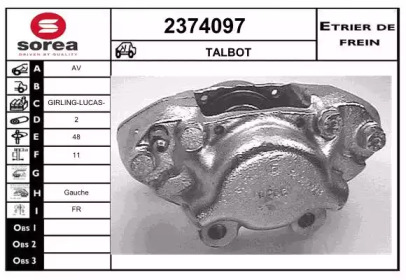 Тормозной суппорт EAI 2374097