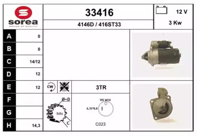 Стартер EAI 33416