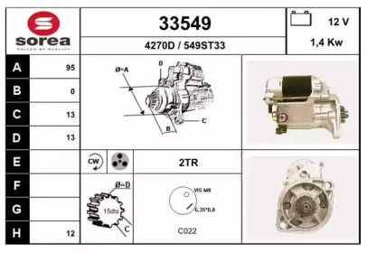 Стартер EAI 33549