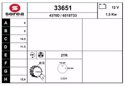 Стартер EAI 33651